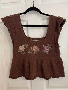 Altar'd State Crochet Cropped Top